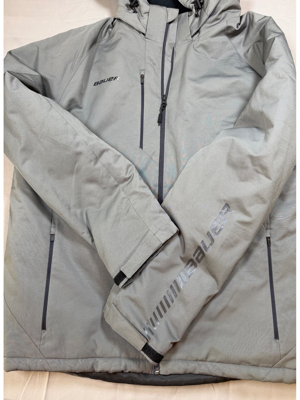 Bauer Supreme Heavyweight Gray NWT Puffer Hockey Jacket